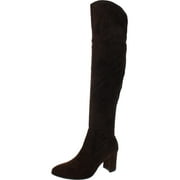 MARC FISHER Womens Brown Goring Padded Luley Pointed Toe Block Heel Zip-Up Heeled Boots 9.5 M